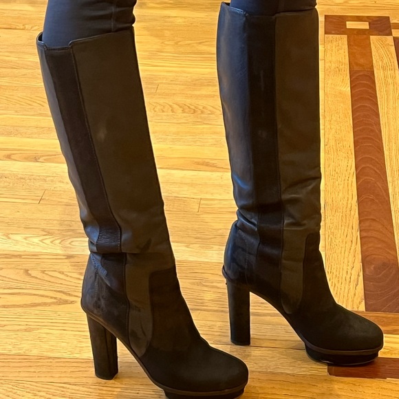 HUGO BOSS ORANGE COLLECTION LEATHER BOOTS 7.5 - Picture 3 of 6